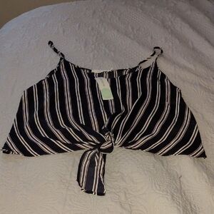 💲⬇️Lush Black and White Striped Camisole Top